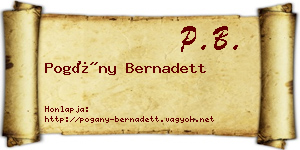 Pogány Bernadett névjegykártya
