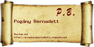 Pogány Bernadett névjegykártya